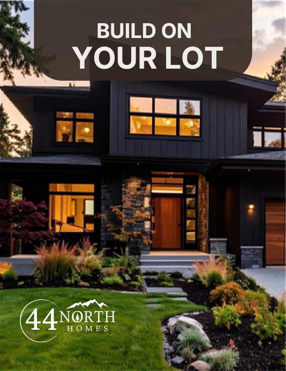 Cover of Build On Your Lot, the 44 North Homes guide